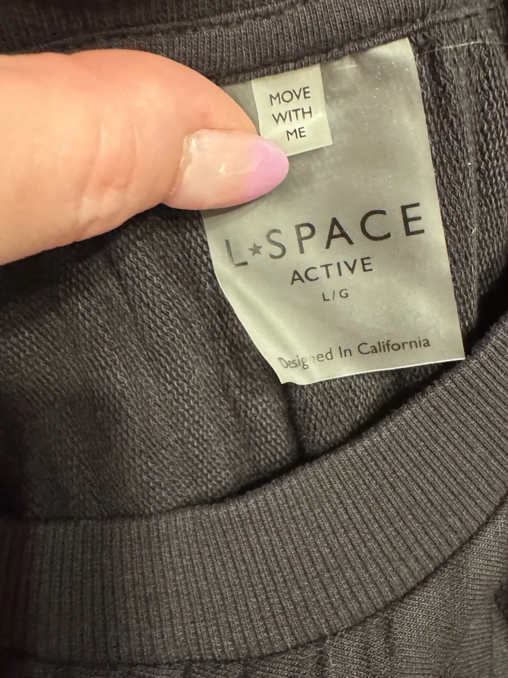 l*space Black Active Ribbed Draw String Dress - Picture 3 of 3